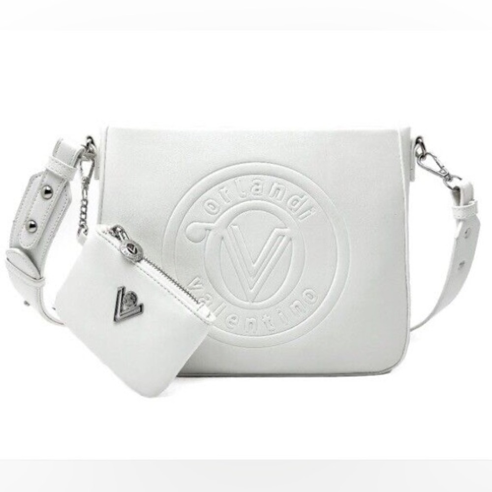NWT Valentino Orlandi White Crossbody w/Wallet Handbag Purse